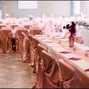 12 Rose Gold Chair Covers